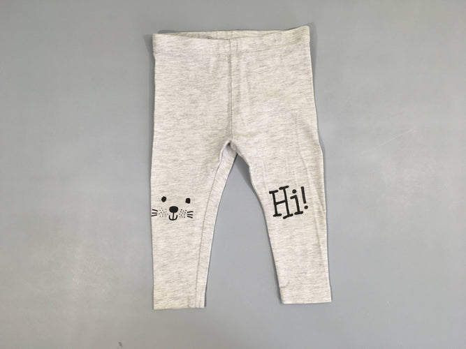 Legging gris chiné Hi, moins cher chez Petit Kiwi