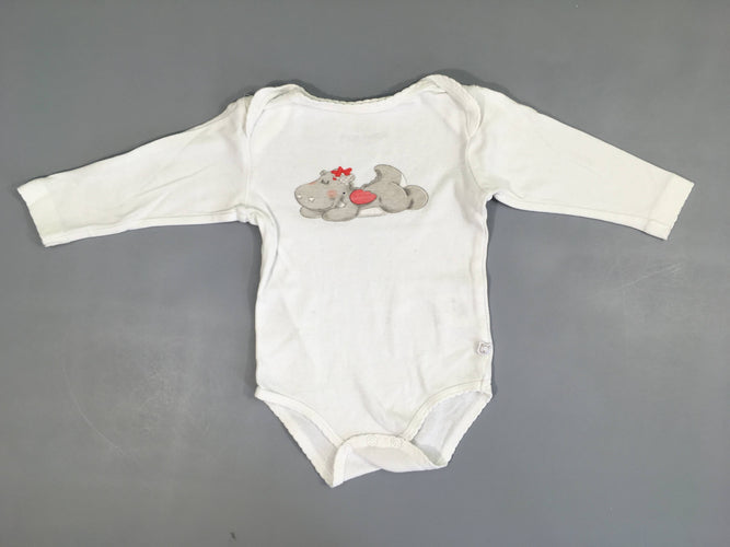 Body m.l blanc Paco, moins cher chez Petit Kiwi