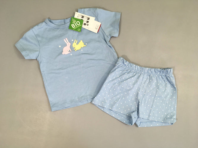 Ensemble 2pc jersey bleu lapins, moins cher chez Petit Kiwi