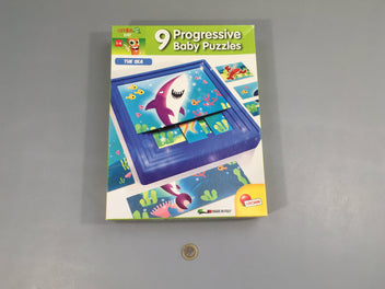 Complet 9 puzzles progressifs océan, 1-4ans