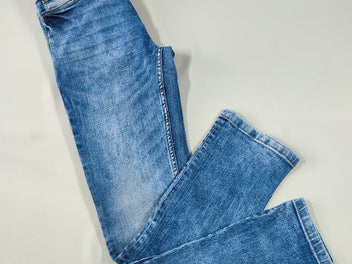 Jeans bleu regular effet usé