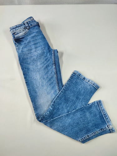 Jeans bleu regular effet usé, moins cher chez Petit Kiwi