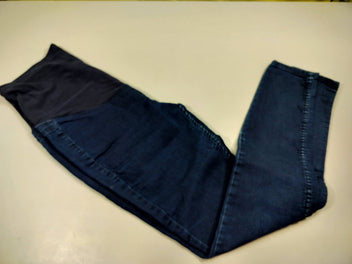 Pantalon denim de grossesse, ceinture élastique