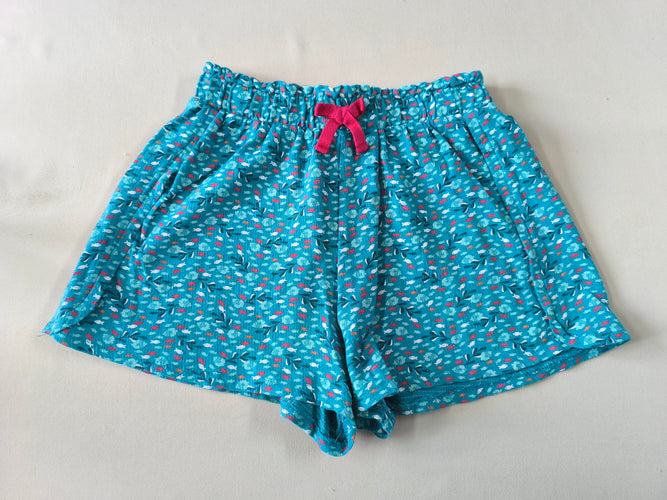 Short jersey bleu poissons, moins cher chez Petit Kiwi