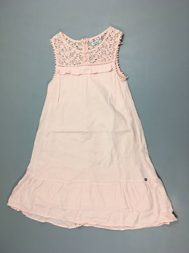 Robe s.m rose broderies, moins cher chez Petit Kiwi