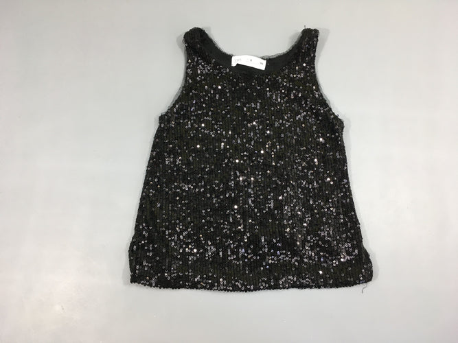 Débardeur noir sequins, moins cher chez Petit Kiwi