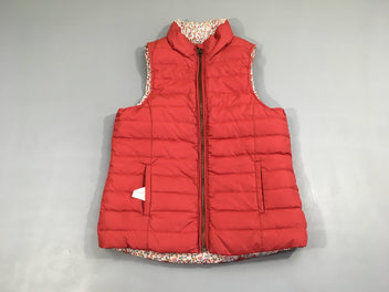 Bodywarmer en duvet s.m réversible (doublure de veste) rouge/fleurs