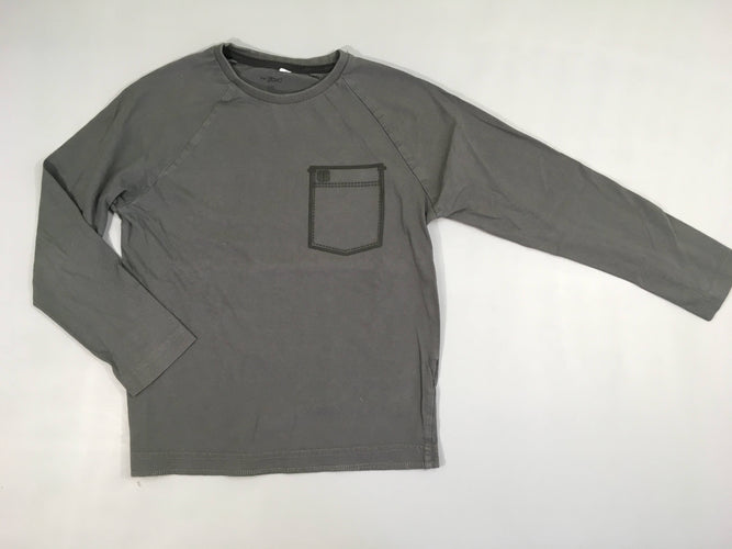 T-shirt m.l gris foncé poche flocage, moins cher chez Petit Kiwi