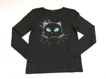 T-shirt m.l noir chat