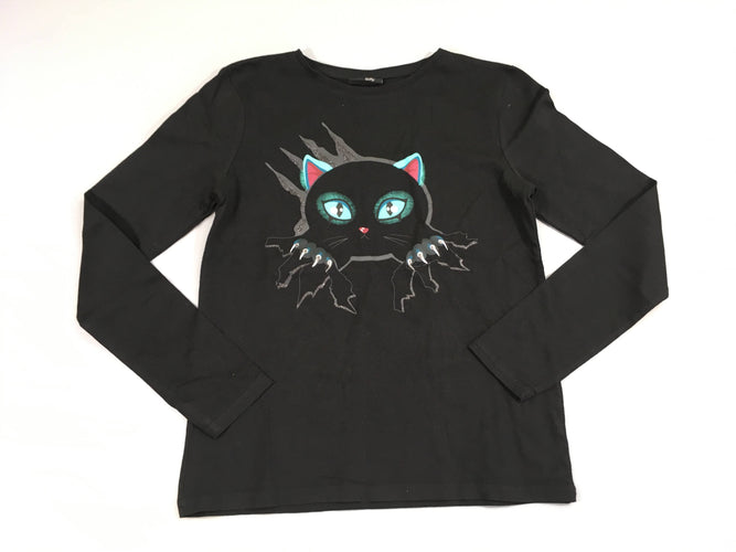 T-shirt m.l noir chat, moins cher chez Petit Kiwi