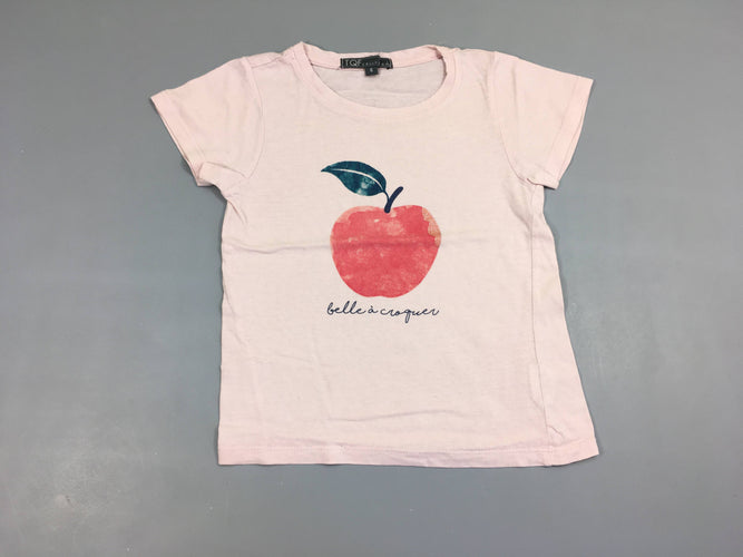 T-shirt m.c rose pomme, moins cher chez Petit Kiwi