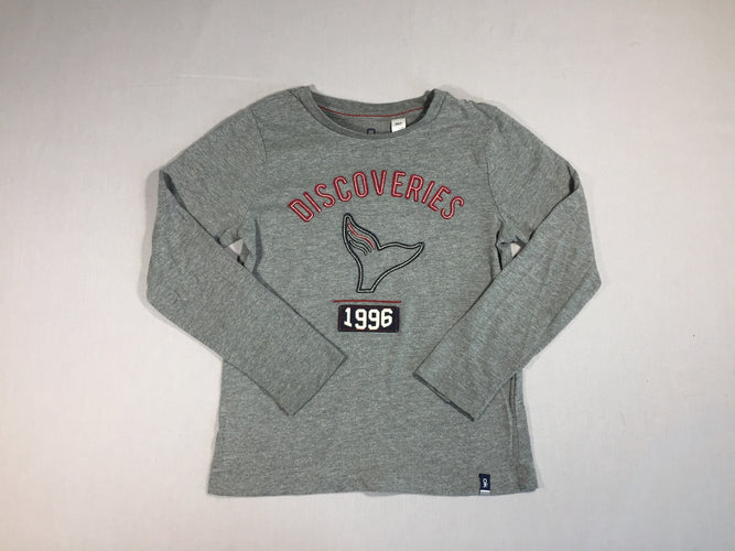 T-shirt m.l gris Discoveries, moins cher chez Petit Kiwi