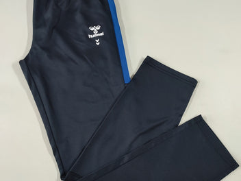 Pantalon de training noir/bleu, Hummel (bouloché aux genoux)