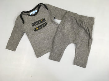 Pyjama 2pc jersey gris chiné best day