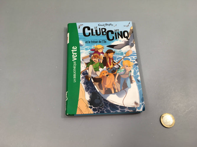 Club des cinq-Et le trésor de l'île 8-12a-La bibliothèque verte, moins cher chez Petit Kiwi