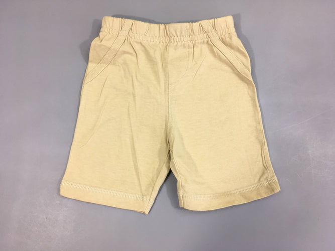 Bermuda jersey beige/jaune, moins cher chez Petit Kiwi