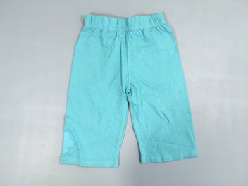 Short jersey turquoise broderie fleur