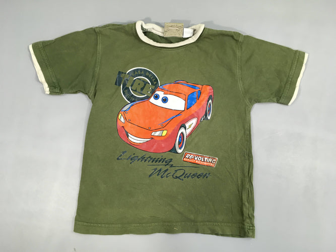 T-shirt m.c kaki Cars, bouloché, moins cher chez Petit Kiwi