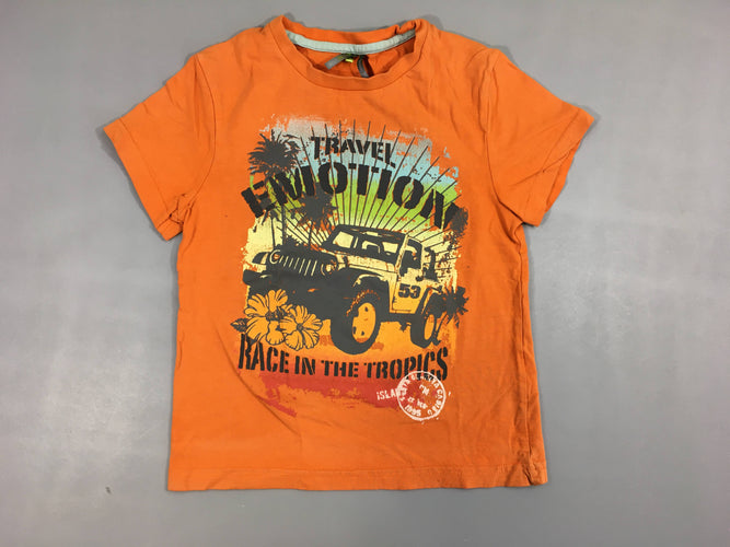 T-shirt m.c orange Travel emotion, moins cher chez Petit Kiwi