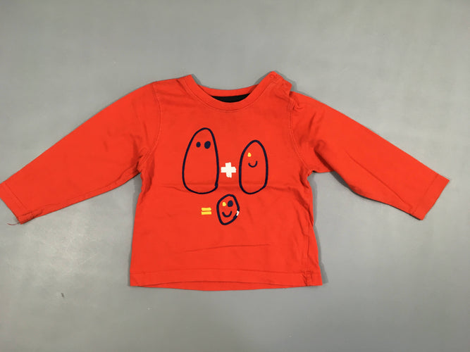 T-shirt m.l orange personnages, moins cher chez Petit Kiwi