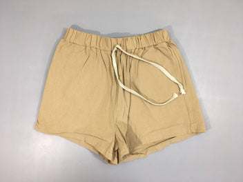 Short texturé beige taille élastique