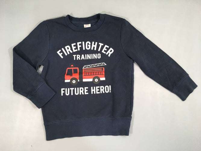 Sweat bleu foncé Firefighter, moins cher chez Petit Kiwi