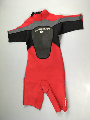 Combinaison Anti froid néoprène rouge-noire Quiksilver, moins cher chez Petit Kiwi