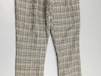 Pantalon carreaux style tweed gris/noir/jaune/blanc