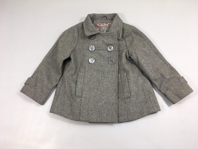 Veste 58% laine gris chiné, CFK, moins cher chez Petit Kiwi