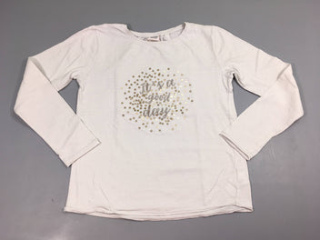 T-shirt m.l blanc broderie 100 % coton