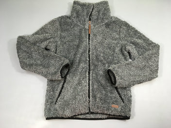 Gilet zippé peluche gris