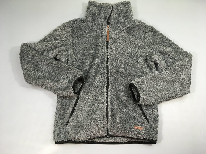 Gilet zippé peluche gris, moins cher chez Petit Kiwi