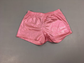 Short de gym rose pailleté 92% Polyester 8% Spandex