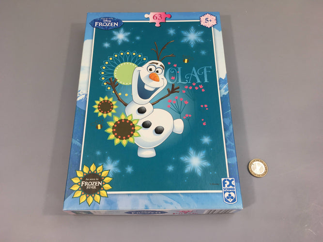 Complet Puzzle 63pcs Olaf la reine des neiges 5+, moins cher chez Petit Kiwi