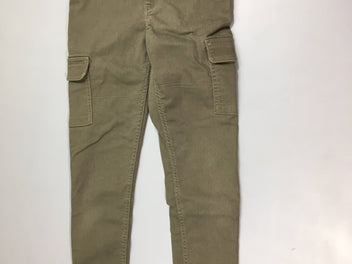 Pantalon cargo à revers kaki