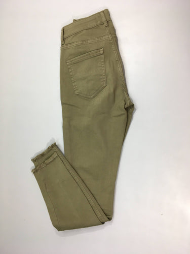 Pantalon kaki effet effiloché bas 32, moins cher chez Petit Kiwi