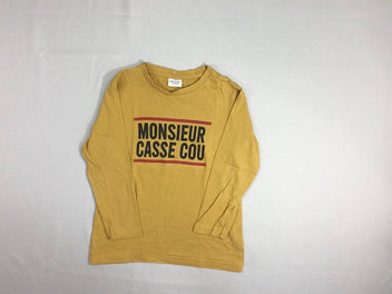 T-shirt m.l jaune moutarde monsieur casse cou