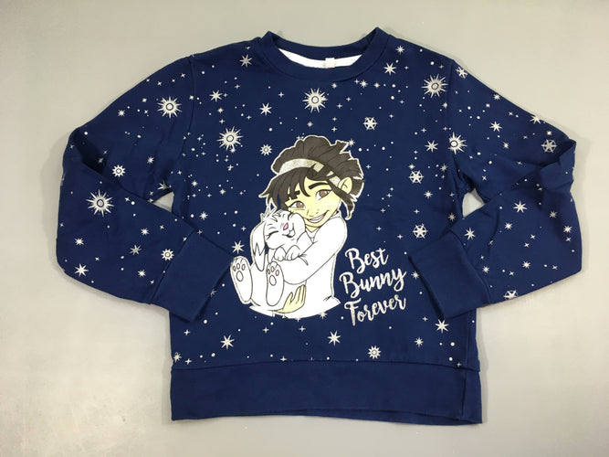 Sweat bleu foncé Over the moon, moins cher chez Petit Kiwi