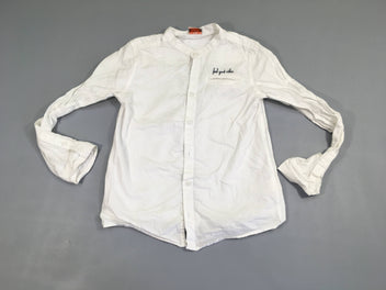 Chemise m.l blanche col mao feel good