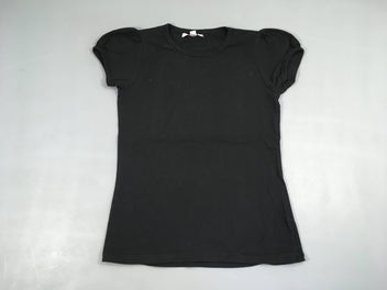 T-shirt m.c noir manches arrondies