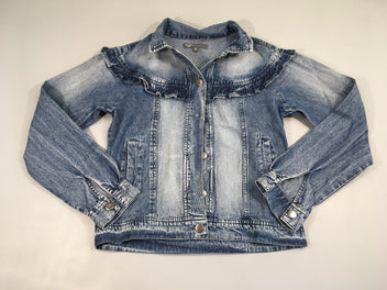 Veste denim froufrous