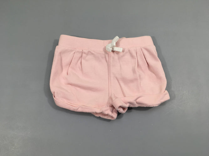 Short molleton rose à revers, moins cher chez Petit Kiwi