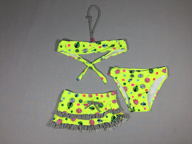 Maillot 3 pc jaune - coccinelles colorées, moins cher chez Petit Kiwi