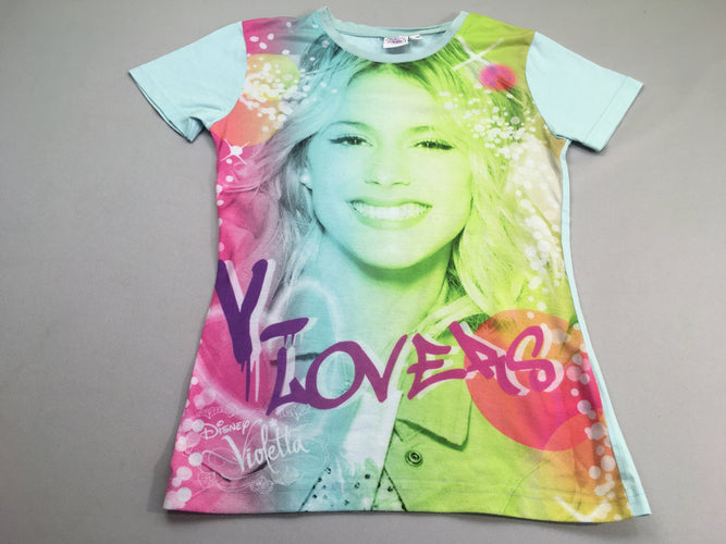 T-shirt m.c bleu-vert Violetta, moins cher chez Petit Kiwi