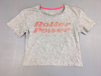 T-shirt m.c court gris chiné Roller power