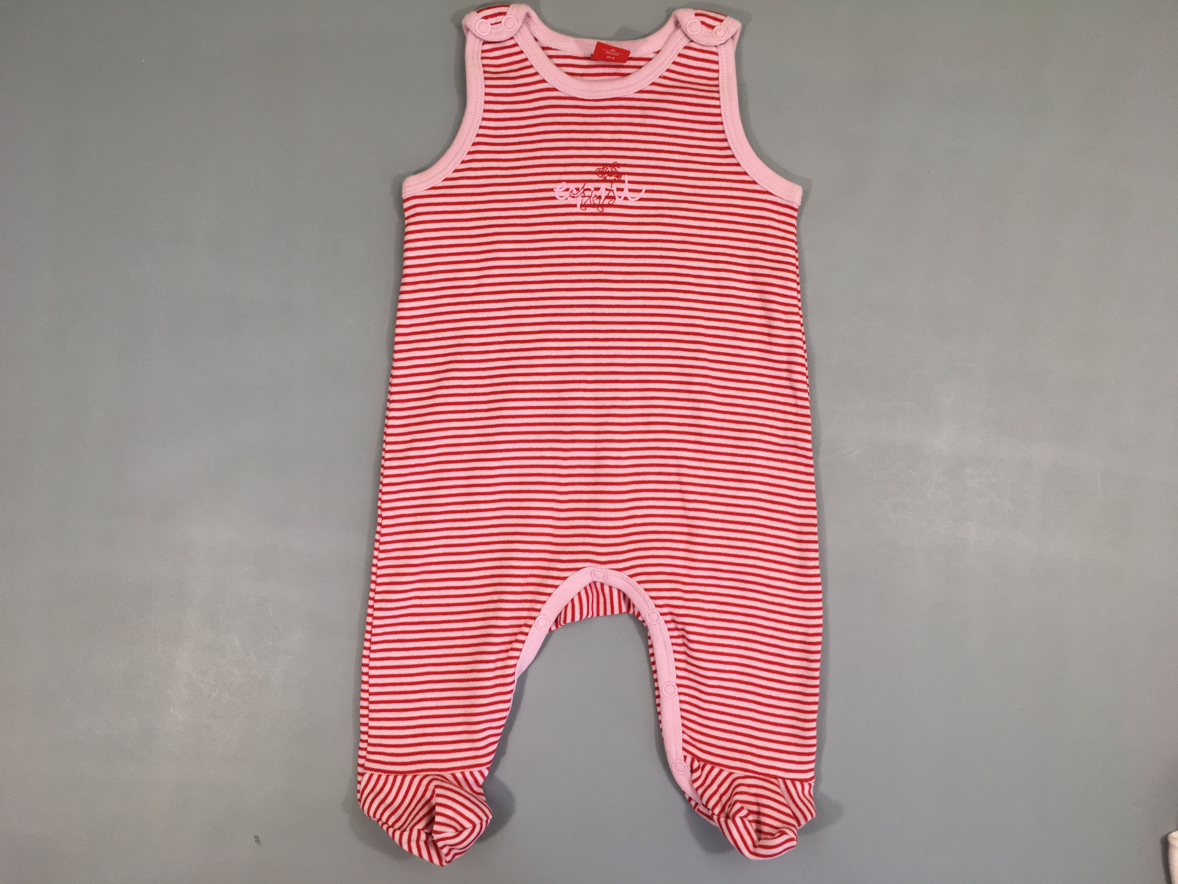 Pyjama s.m jersey rose rayé rouge esprit