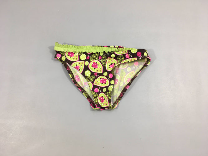 Culotte de maillot brun-vert froufrou coccinelle, moins cher chez Petit Kiwi