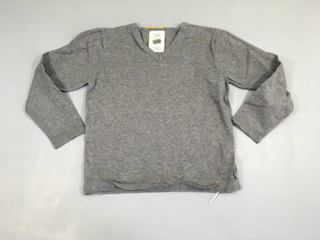 Pull gris col V