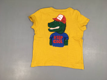 T-shirt m.c moutarde flammé croco