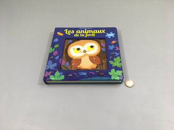 M.on livre puzzle les animaux de la forêt, 5 puzzles 9 pcs